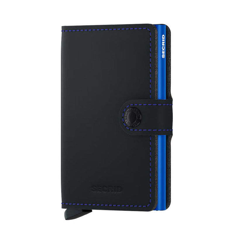 Secrid Miniwallet Matte Black & Blue image number 0